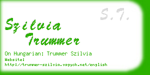 szilvia trummer business card